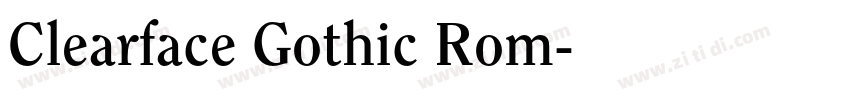 Clearface Gothic Rom字体转换